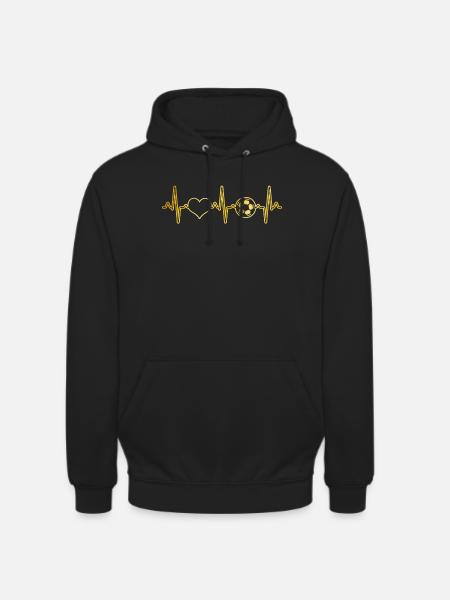 Football Heartbeat - Unisex Hoodie - black