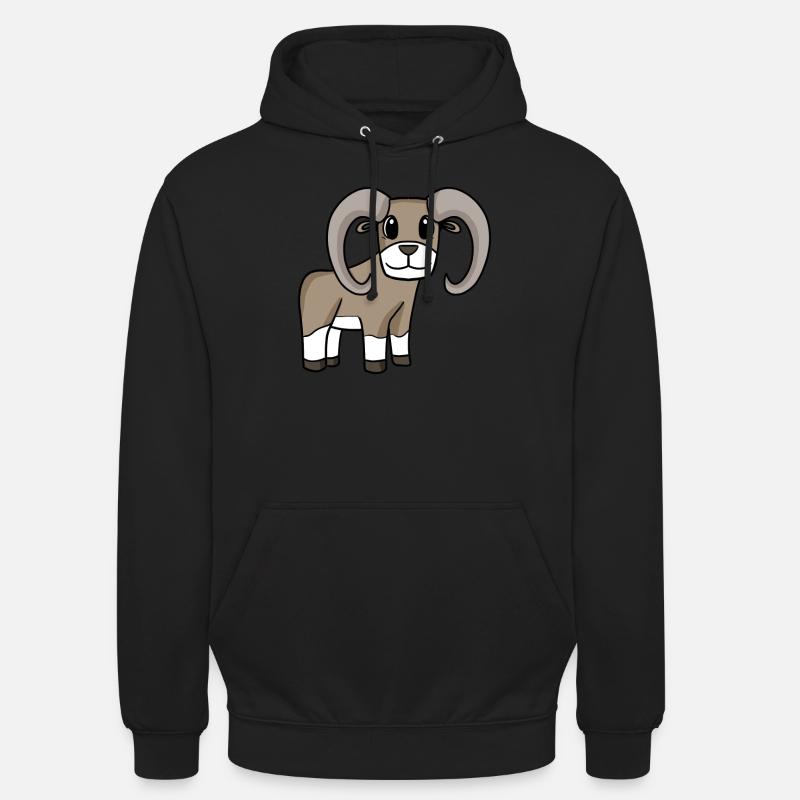 Mouton sauvage Mufflon - Sweat-shirt à capuche unisexe - noir