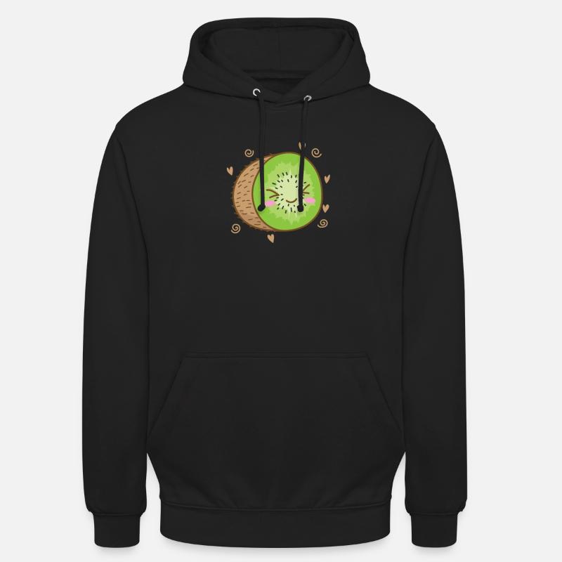 Kiwi tranché fruit fruit animal - Sweat-shirt à capuche unisexe - noir
