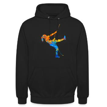 Bouldern Klettern Kletterer Boulderer Kletter - Unisex Hoodie - Schwarz - Vorne - Alina (178cm) & Michal (187cm)