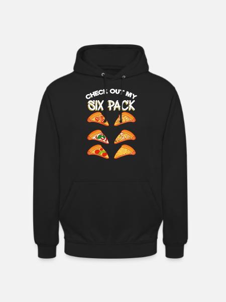 Pizza - Sweat-shirt à capuche unisexe - noir