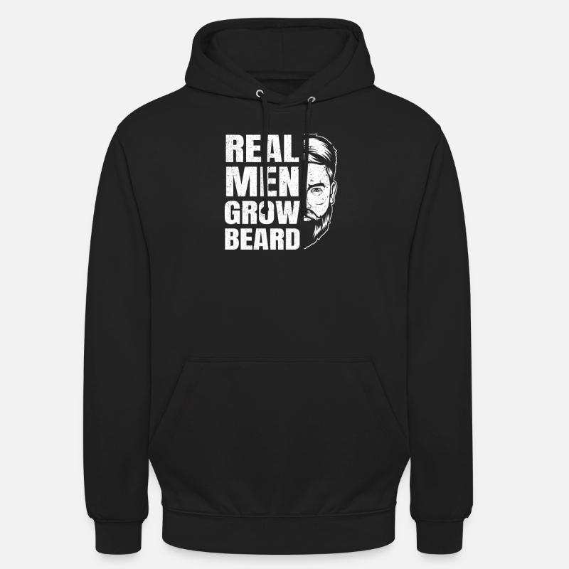 Vollbart Bart Bartträger Hipster Mann - Unisex Hoodie - Schwarz