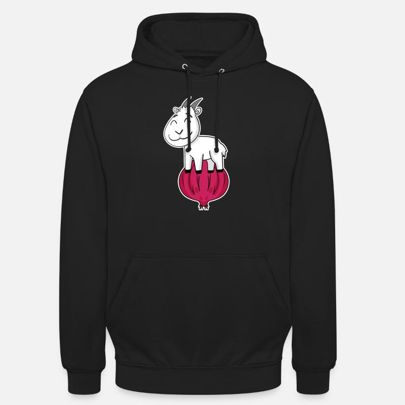 Oignon Chèvre Chèvre - Sweat-shirt à capuche unisexe - noir
