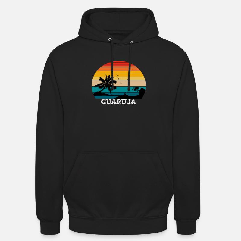 Plage de Guaruja São Paulo - Sweat-shirt à capuche unisexe - noir