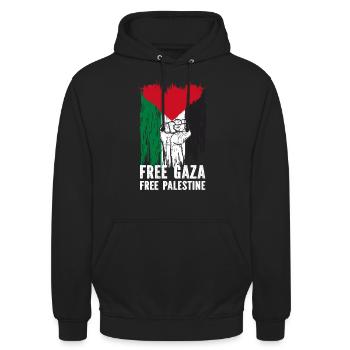 Palästina Palestine Filistin Palästinensisch - Unisex Hoodie - Schwarz - Vorne - Alina (178cm) & Michal (187cm)