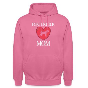 Fox Terrier Mom - Unisex Hoodie - pink - Front - Alina (178cm) & Michal (187cm)