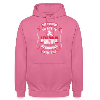 TKD Korean Martial Arts Tae Kwon - Unisex Hoodie - Pink - Vorne - Alina (178cm) & Michal (187cm)