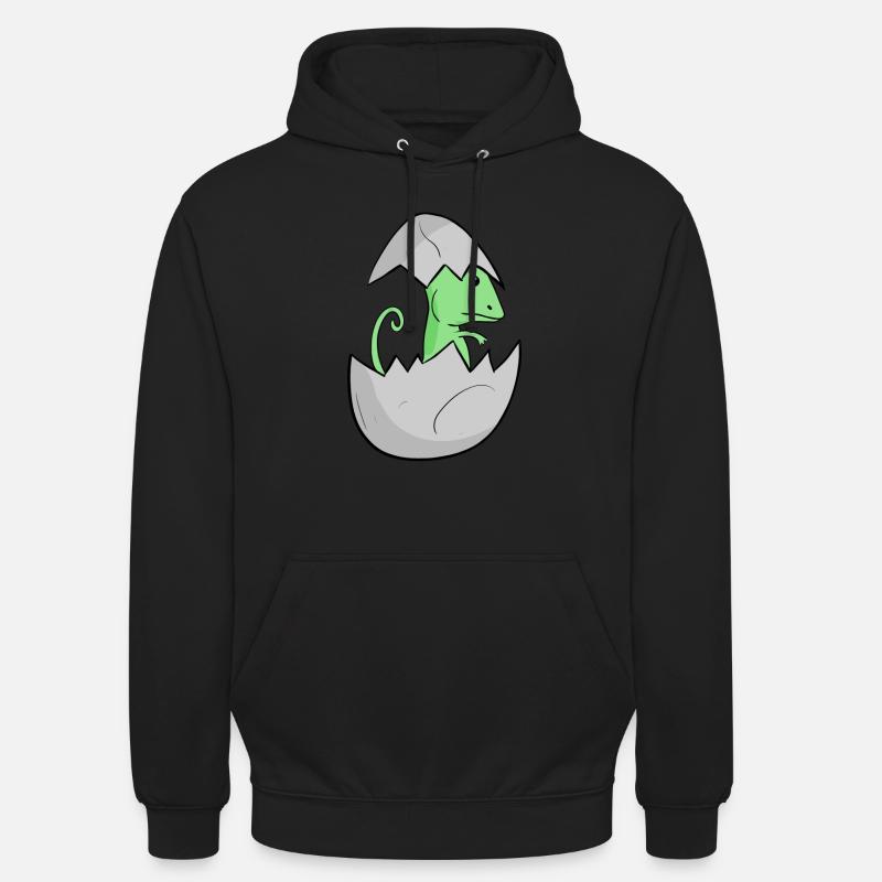 Bébé caméléon - Sweat-shirt à capuche unisexe - noir