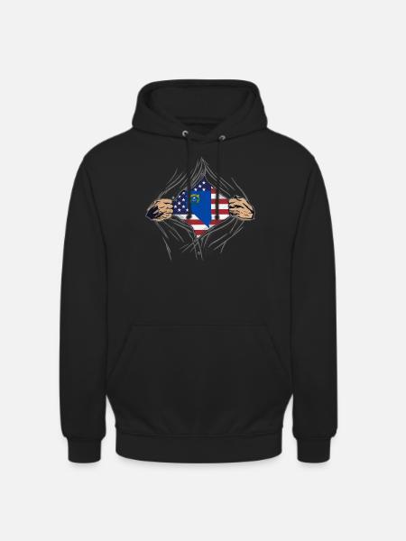 Rip Reveal America State Flag Nevada - Unisex Hoodie - black