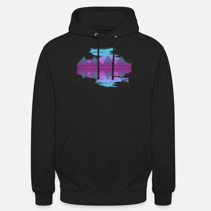 Synthétiseur Waveform Synthétiseurs Synthétiseurs - Sweat-shirt à capuche unisexe - noir