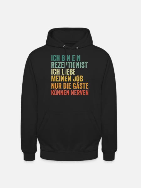 Ich Bin Ein Rezeptionist - Unisex Hoodie - Schwarz