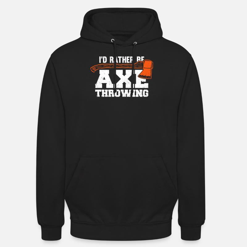 I'd Rather Be Axe Throwing - Unisex Hoodie - Schwarz