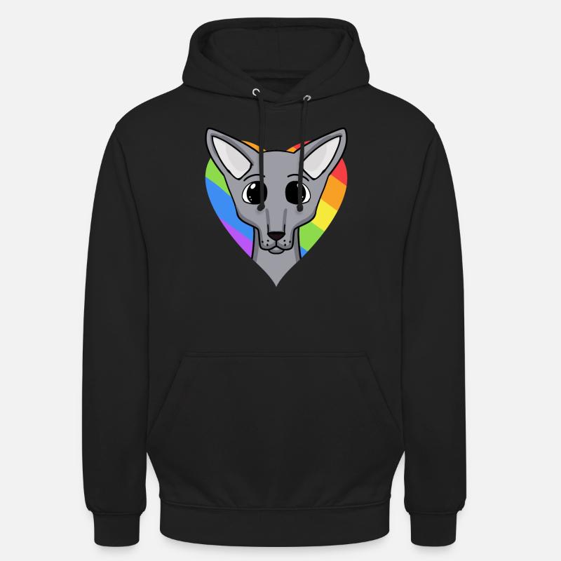 Chat LGBT Sphynx Rainbow - Sweat-shirt à capuche unisexe - noir