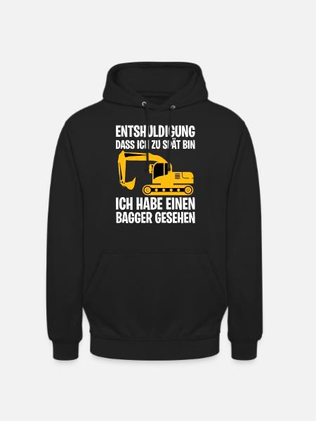 Bagger Excavator - Unisex Hoodie - Schwarz