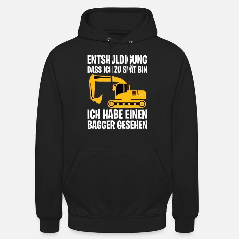 Bagger Excavator - Unisex Hoodie - Schwarz