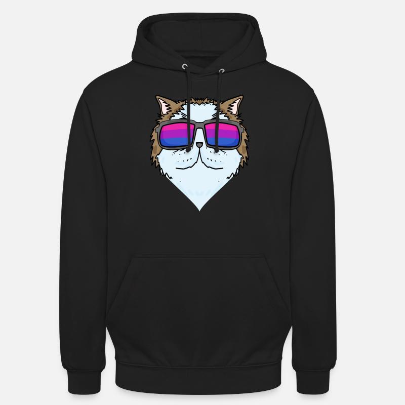 Cadeau de chat persan bisexuel - Sweat-shirt à capuche unisexe - noir