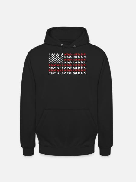 Poodle Owner, Poodle U.S. Flag - Unisex Hoodie - black