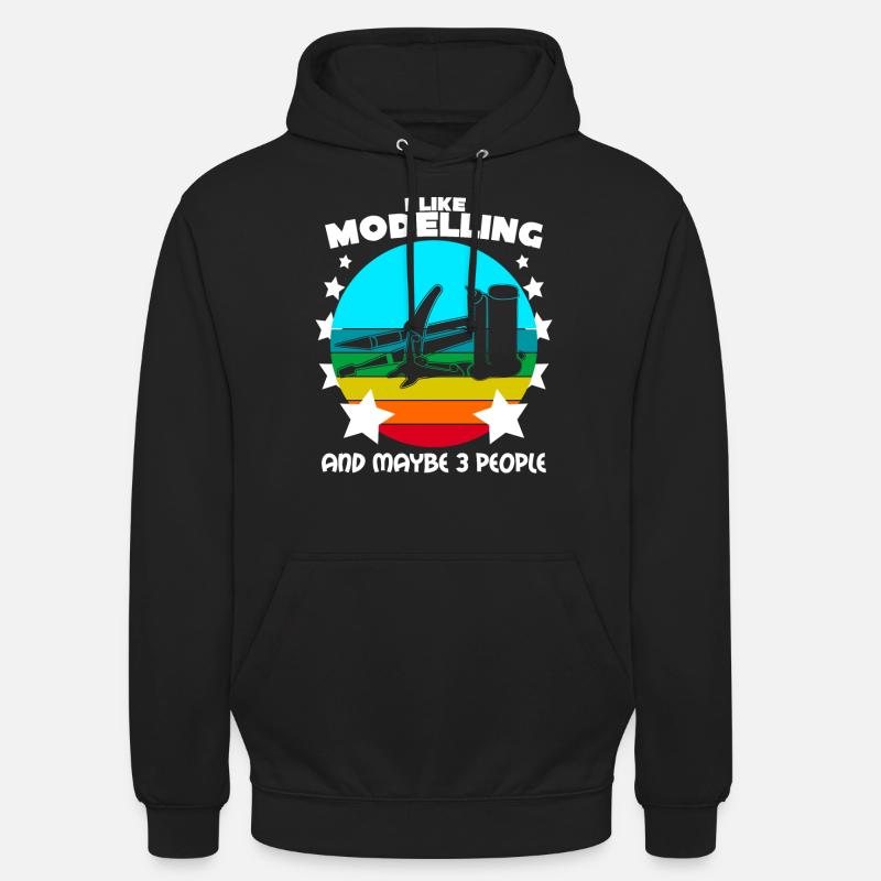 Modellbau Witz Tabletop Modellbauer - Sweat-shirt à capuche unisexe - noir