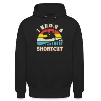 Parkour Freerunning Traceur - Unisex Hoodie - Schwarz - Vorne - Alina (178cm) & Michal (187cm)