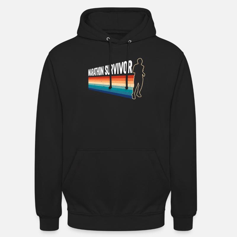 Marathon Survivor - Coureur de marathon - Sweat-shirt à capuche unisexe - noir
