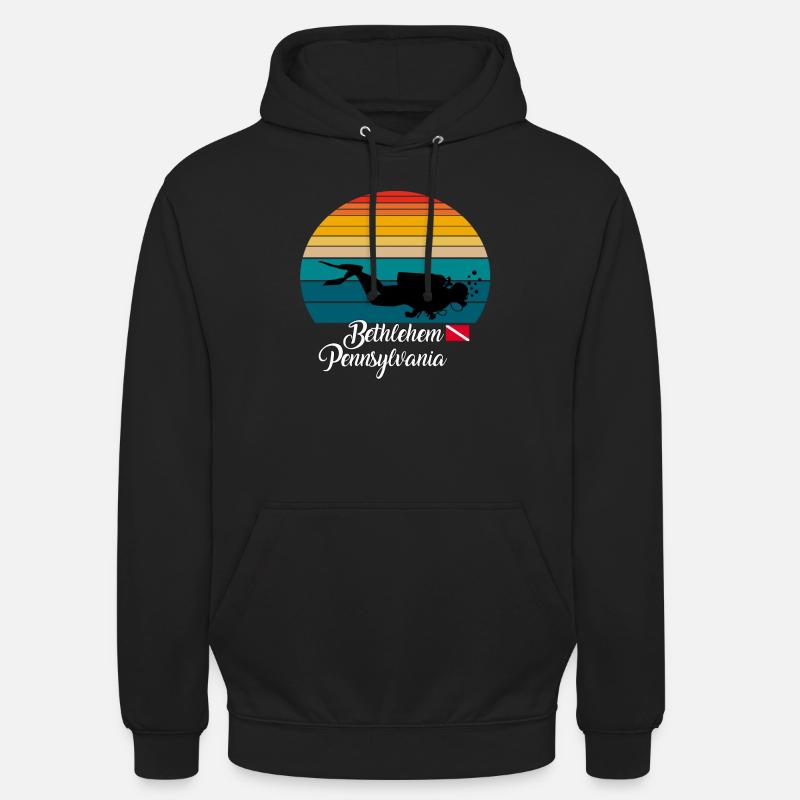 Plongée à Bethlehem Pennsylvanie - Sweat-shirt à capuche unisexe - noir
