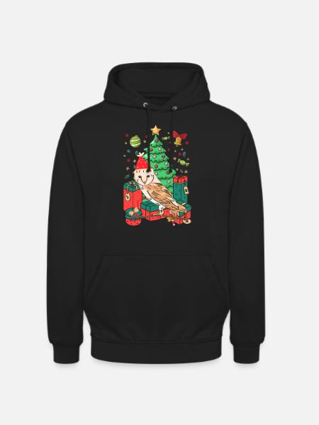 Ugly Christmas Owl - Unisex Hoodie - black