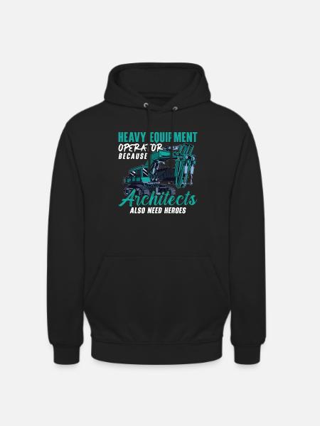 Baggern Baggerfahrer Arbeiter Bauarbeiter Geschenk - Unisex Hoodie - Schwarz