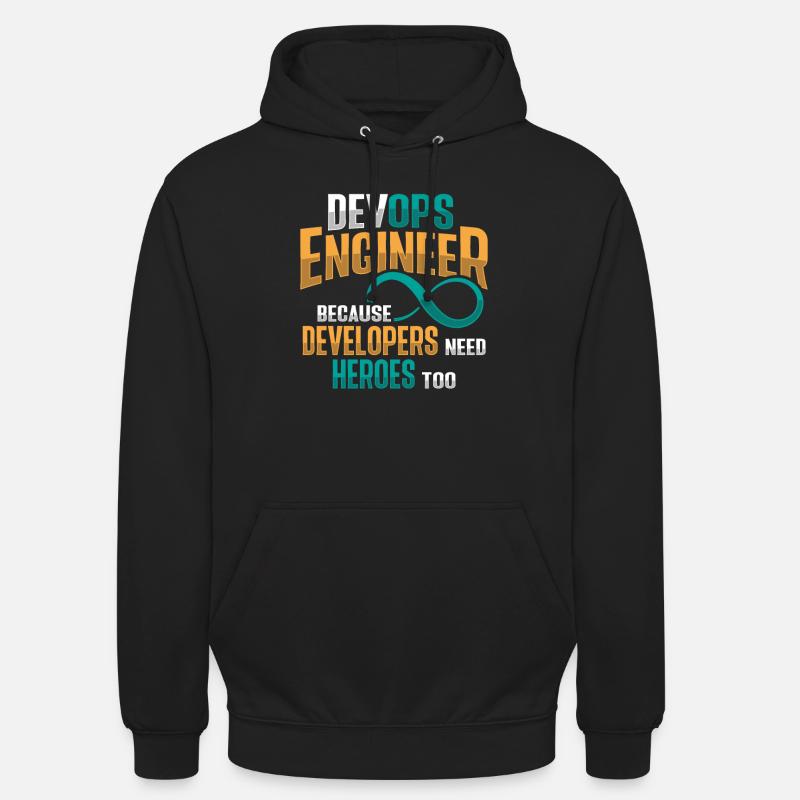 Sys-Admin Developer Devops Engineer - Unisex Hoodie - black