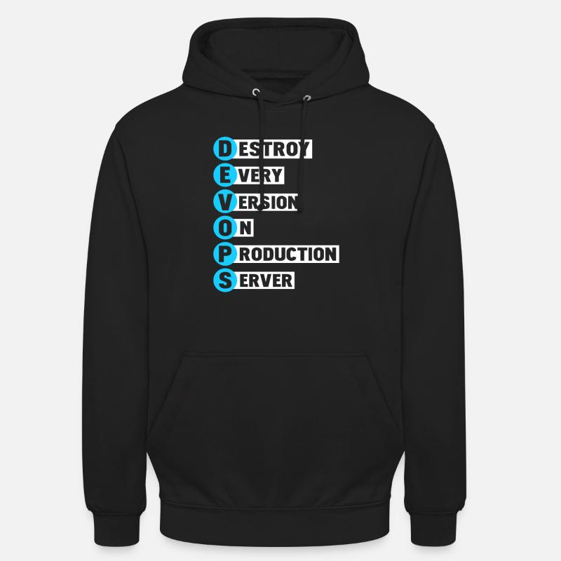 Devops Sys-Admin Developer Heroes Design Unisex Hoodie