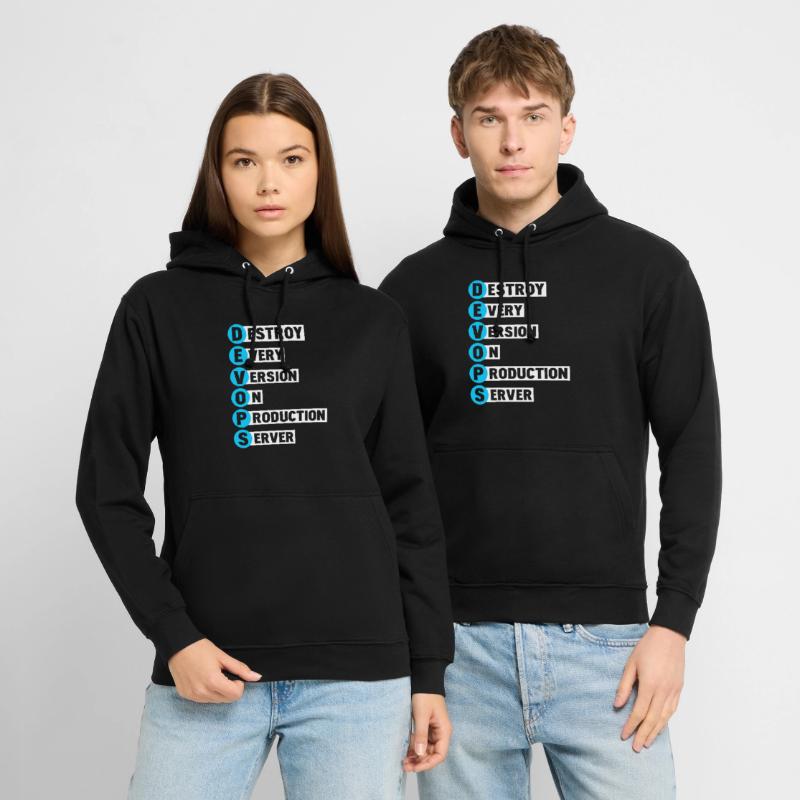 Devops Sys-Admin Developer Heroes Design Unisex Hoodie