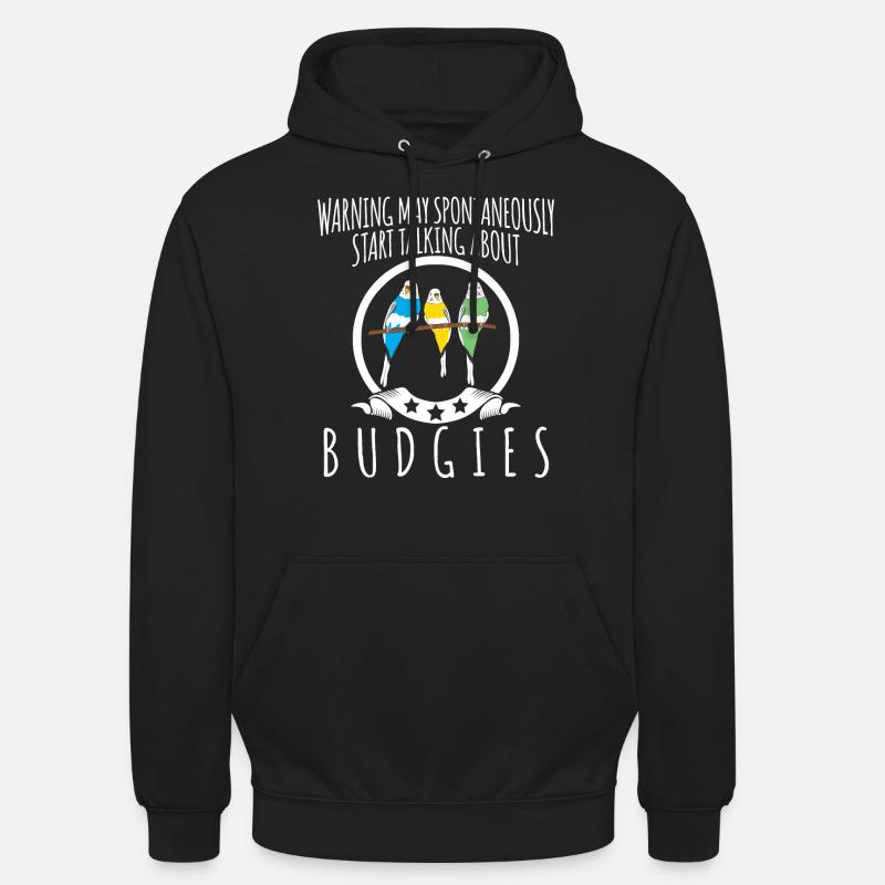 Budgerigar blague avec budgerigar - Sweat-shirt à capuche unisexe - noir