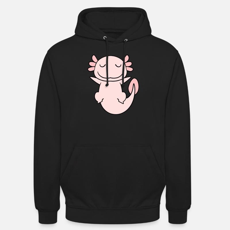 Axolotl Rose Doux - Sweat-shirt à capuche unisexe - noir