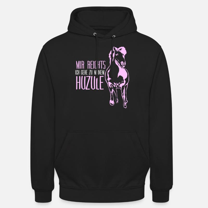 Huzule Spruch mit Pferd - Unisex Hoodie - Schwarz