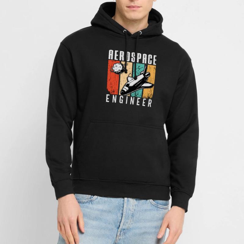 Aerospace Engineer Rocket Space Engineering Retro Unisex Hoodie
