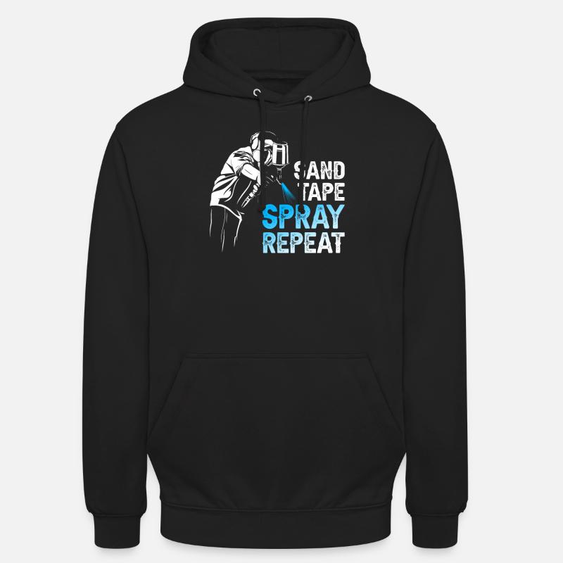 Painter Spray Repeat - Unisex Hoodie - black