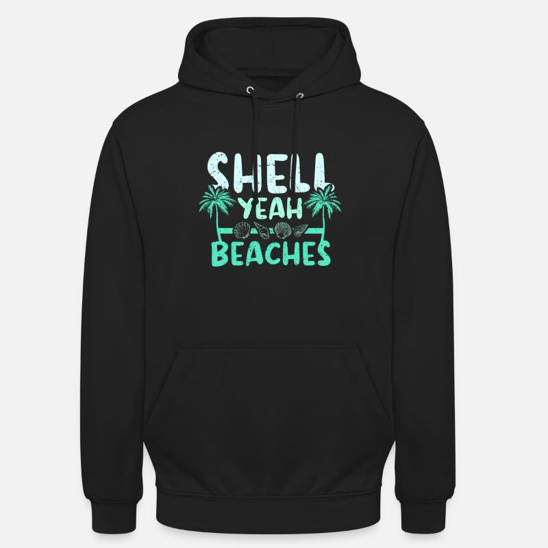 Shell oui plages - Sweat-shirt à capuche unisexe - noir