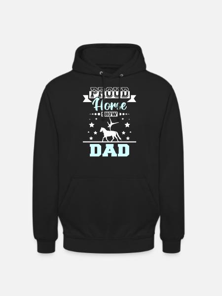 Fier spectacle équestre papa - Sweat-shirt à capuche unisexe - noir