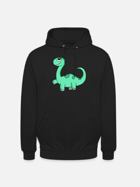 Dinosaurier Motiv - Unisex Hoodie - Schwarz