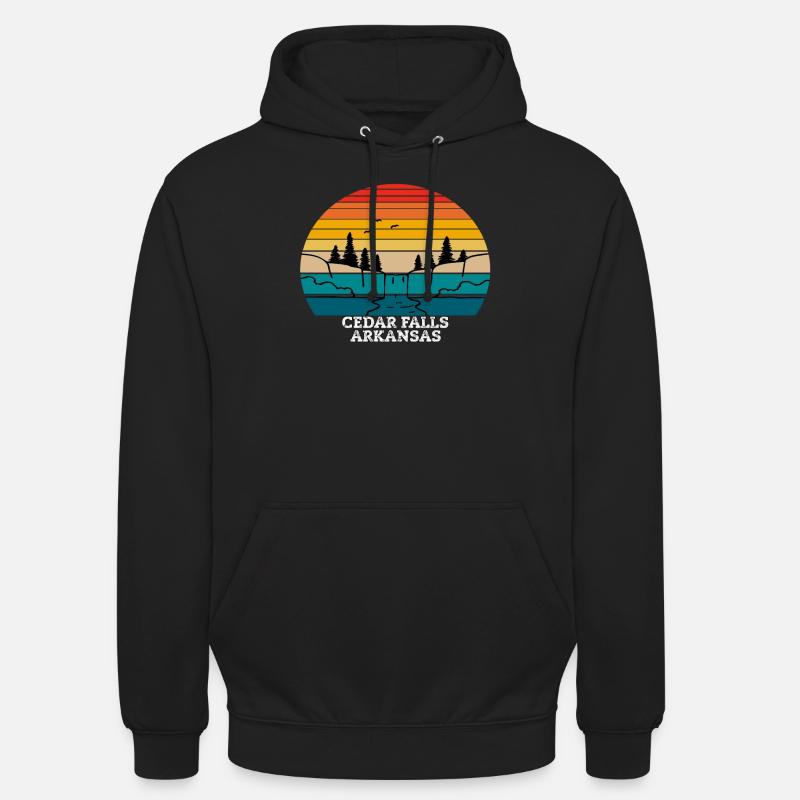 Cedar Falls Arkansas - Sweat-shirt à capuche unisexe - noir