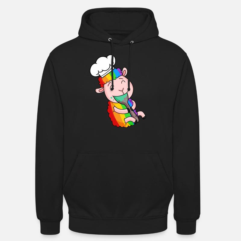 Cuisinier de mouton mignon - Sweat-shirt à capuche unisexe - noir