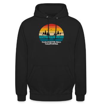 Illilouette Case California - Unisex Hoodie - black - Front - Alina (178cm) & Michal (187cm)