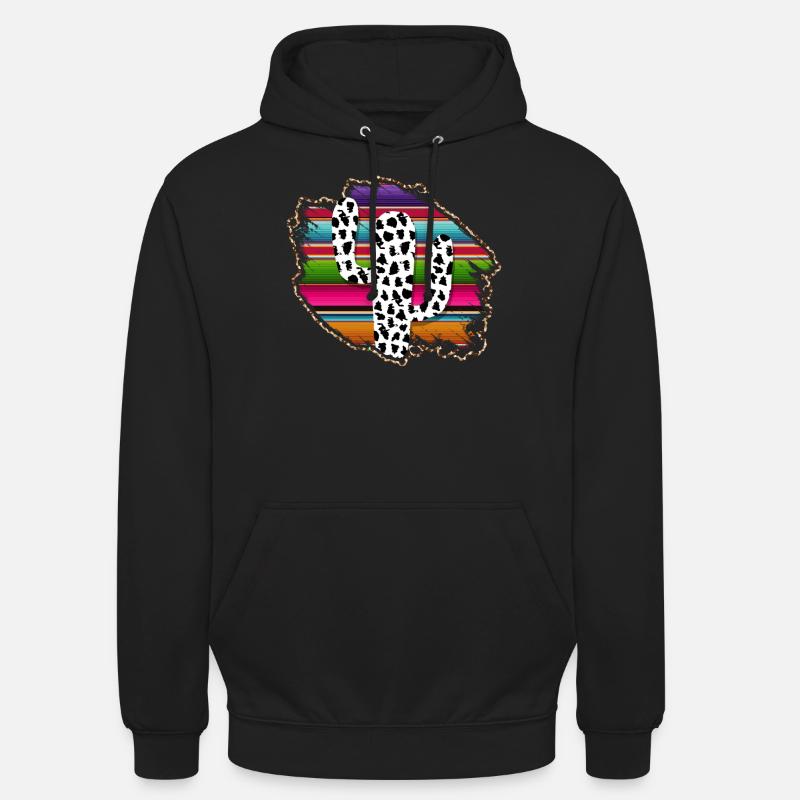 Cactus vache de l’Ouest - Sweat-shirt à capuche unisexe - noir