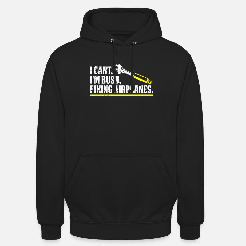Clé du mécanicien d’aéronef - Sweat-shirt à capuche unisexe - noir