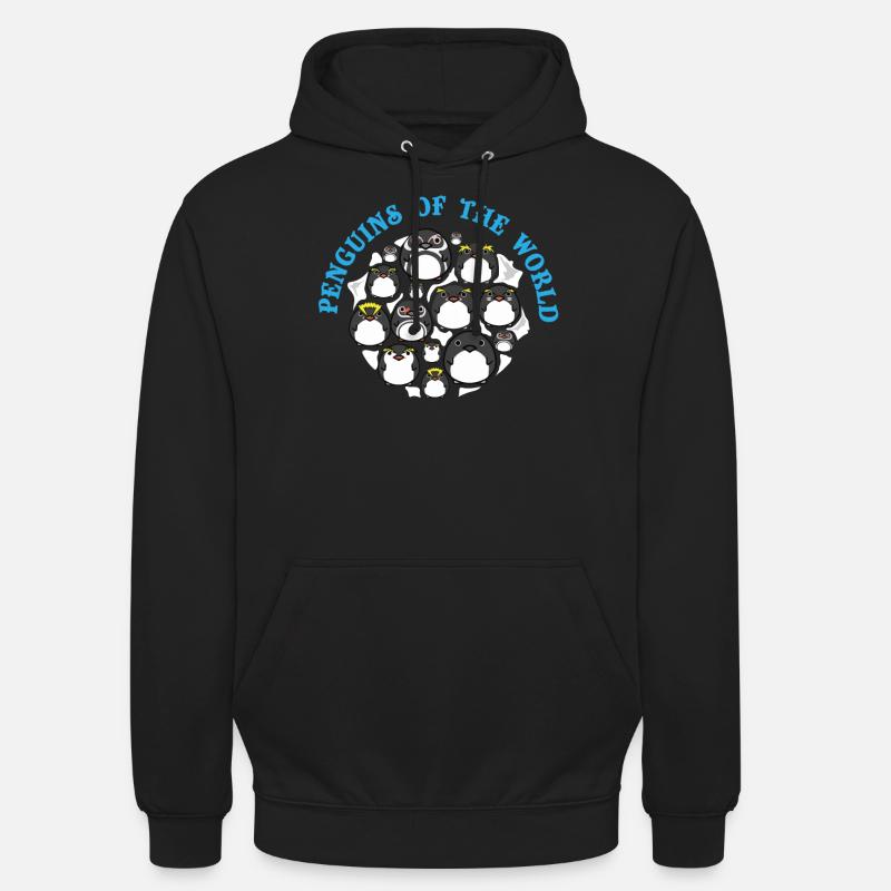 Pingouins, Pingouins, Amateurs de Pingouins - Sweat-shirt à capuche unisexe - noir