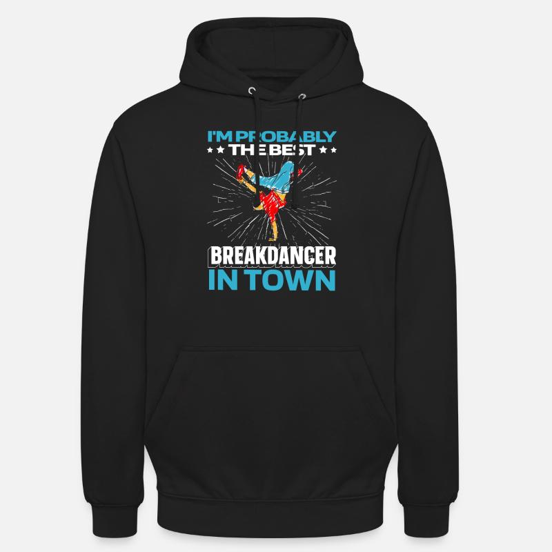 Breakdance Breakdancer Breakdance Drôle - Sweat-shirt à capuche unisexe - noir