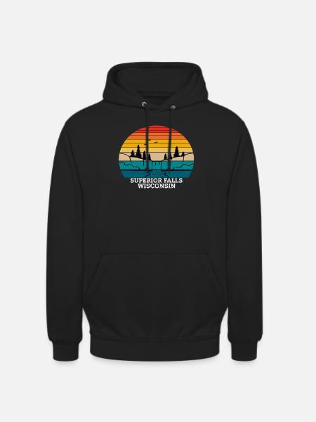 Superior Falls Wisconsin - Unisex Hoodie - black