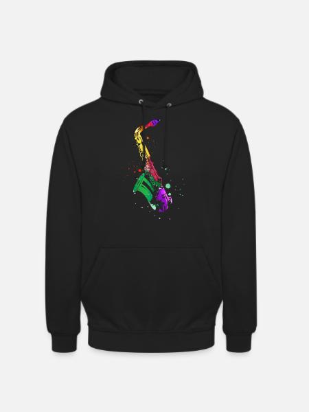 Saxophone, SAXophonist - Unisex Hoodie - black