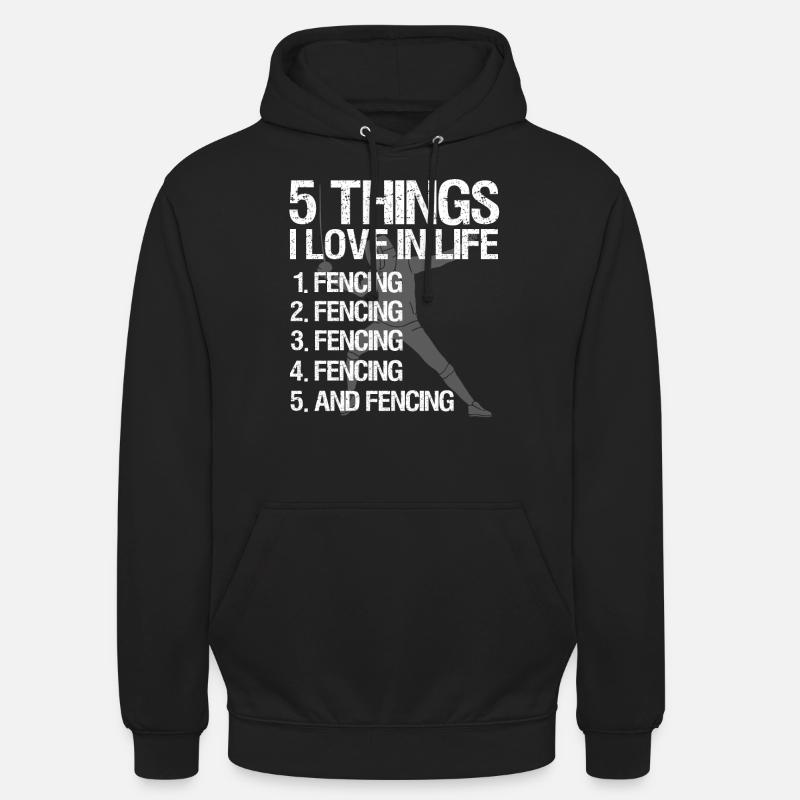 Fechten Degen Fechtduell Geschenkidee - Unisex Hoodie - Schwarz