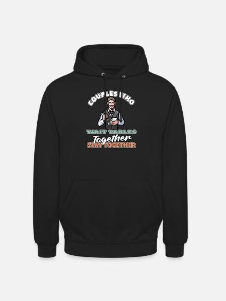 Kellner Kellnerin Paar - Unisex Hoodie - Schwarz