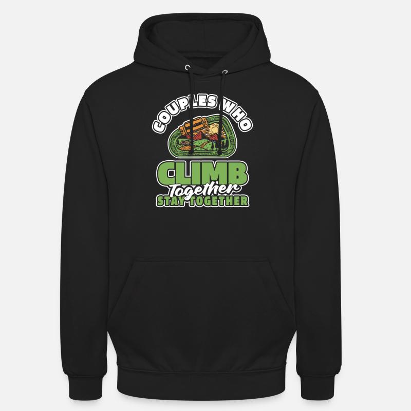 Klettern Kletterer Paar - Unisex Hoodie - Schwarz